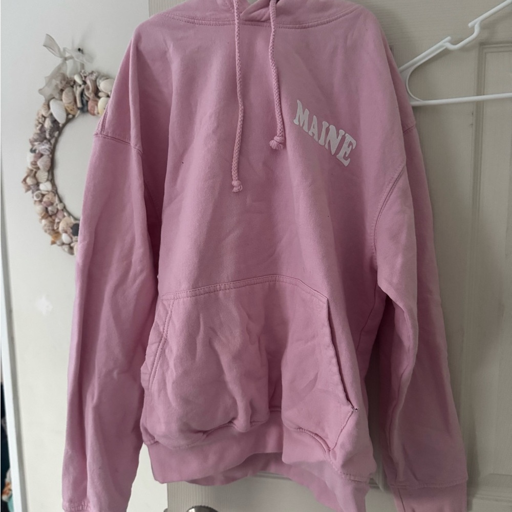 pink Maine hoodie